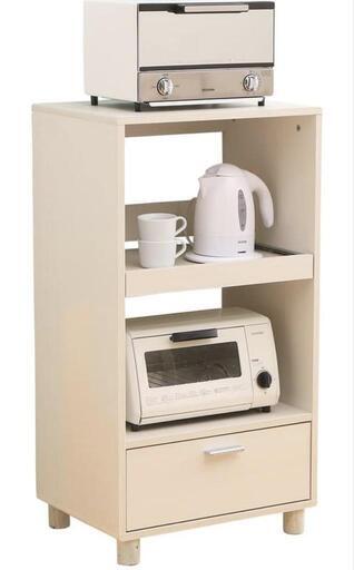 アイリスオーヤマ キッチンボード レンジ台 スライド棚 幅50×奥行37×高さ93.8cm