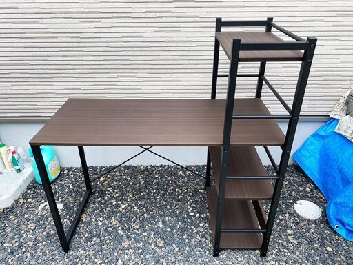 【受渡者決定】ニトリ　パソコンテーブル　ダークブラウン