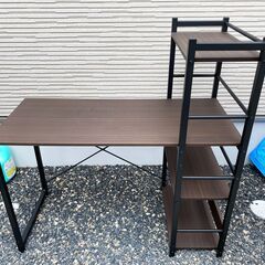 【受渡者決定】ニトリ　パソコンテーブル　ダークブラウン
