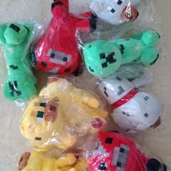 新品 マインクラフト ぬいぐるみ　クリーパー・ヤマネコ・ムーシュルーム・オオカミの画像