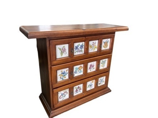 NO.851 スペイン製 バレンシア 家具 3段チェスト カントリー調 アンティーク