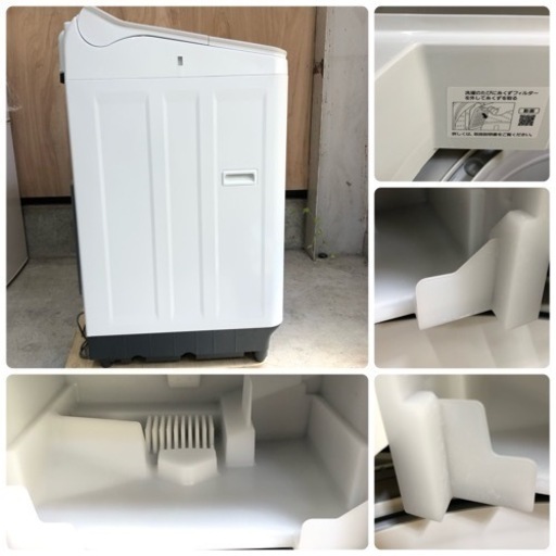 2021年製 Panasonic 全自動洗濯機 NA-FA100H8 10kg 泡洗浄 ホワイト 洗濯機 パナソニック 立体水流 動作