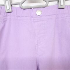 【No.11】キッズ ストレッチ ロングパンツ 110サイズ パープル 紫の画像
