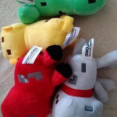 新品 マインクラフト ぬいぐるみ　クリーパー・ヤマネコ・ムーシュルーム・オオカミの画像