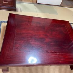 レトロ　座卓　家具調　コタツ　大型の画像