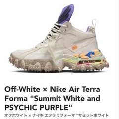 オフホワイト×ナイキ テラフォーマ サミットホワイト&サイキックパープル