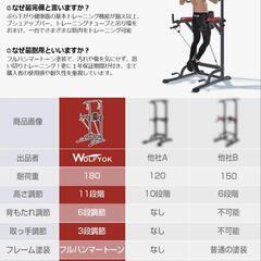 懸垂マシン 【 耐荷重180kg 高さ11段 背もたれ6段 】

の画像