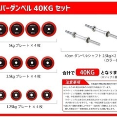 筋トレ/ダンベル40kg、トレーニングベンチセットの画像