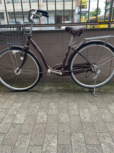 リサイクルショップどりーむ荒田店　No877 エコNo16866X 自転車　２６インチ　ママチャリ　LEDオートライト付き♪　低床フレームで乗り降り楽々♪　