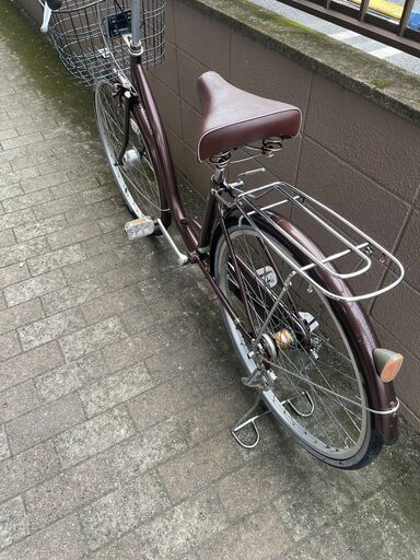 リサイクルショップどりーむ荒田店　No877 エコNo16866X 自転車　２６インチ　ママチャリ　LEDオートライト付き♪　低床フレームで乗り降り楽々♪　