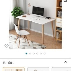 デスクテーブル、チェアセット(バラも可)の画像