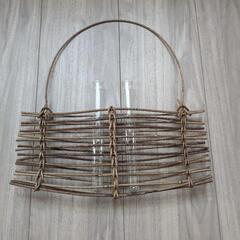 一輪挿し　木工品　あけび？　インテリア　一輪挿し