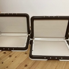 【お話中です】　ペット用　L型トイレトレー　2個