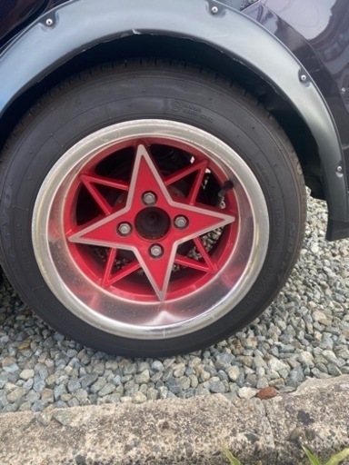 値下げしました‼️必見深リム4穴旧車ホイールスターシャーク風