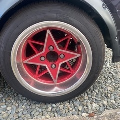 深リム4穴旧車ホイールスターシャーク風