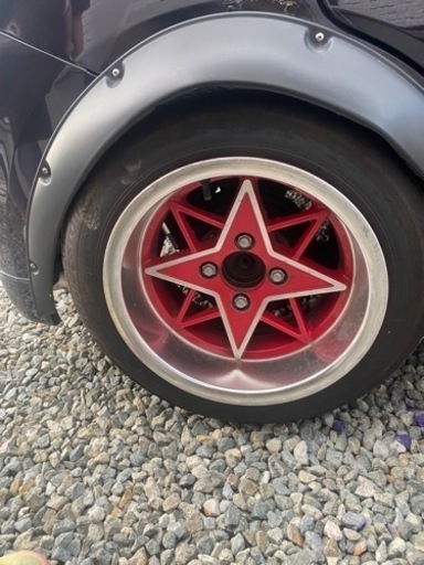 値下げしました‼️必見深リム4穴旧車ホイールスターシャーク風