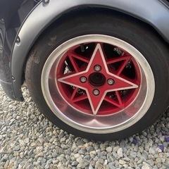 必見深リム4穴旧車ホイールスターシャーク風の画像