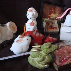 民芸品　まとめて数点　龍神様　赤べこ他等々