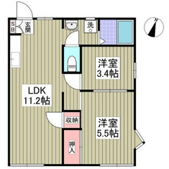 💖💰🏹赤字覚悟の最終値下げ🐬【初期費用12万円で引越し】💰💖「スカイハイツ稲荷台 201-京成臼井駅」🌟仲介手数料無料＆家財保険など全て含まれております！🌟🏹💰💖 - 佐倉市