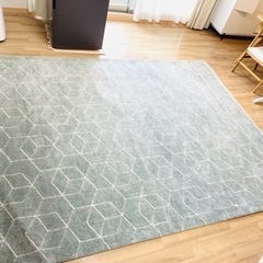 ラグ　200×250 3畳　北欧　ブルーの画像