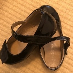 女の子　フォーマル　黒　靴　17.0の画像