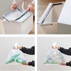 ゴミ箱　分別ワゴン　キャスター付き　ダストボックスの画像