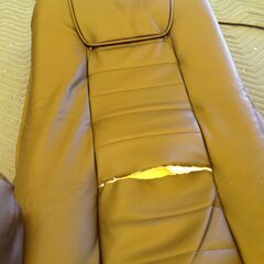 H座椅子【ラヴァンス／ブラック(PVC)色】座椅子 サイドポケット 訳あり アウトレット品 ※定価8,990円の画像