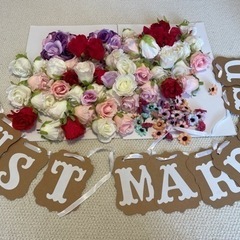 結婚式飾り　前撮り　花　たくさん