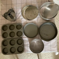 お渡し完了、ありがとうございます．ケーキ型など