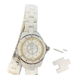 シャネルJ12 、8Pダイヤホワイトセラミック 新品)CHANEL シャネル J12 ホワイトセラミック MOP/8Pダイヤ