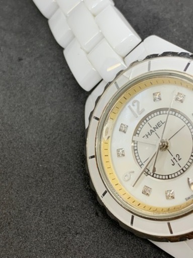 CHANEL J12 8Pダイヤ 自動巻き 腕時計 セラミック レディース ホワイト