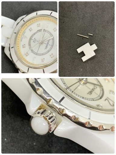 CHANEL J12 8Pダイヤ 自動巻き 腕時計 セラミック レディース ホワイト
