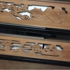 建具 欄間 らんま 和室飾り 2枚セット usedの画像