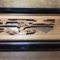 建具 欄間 らんま 和室飾り 2枚セット usedの画像