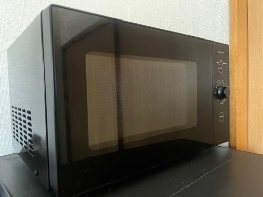 山善] 電子レンジ フラットテーブル 単機能 18L ヘルツフリー ひとり暮らし用 簡単操作 ブラック YRL-F180(B)