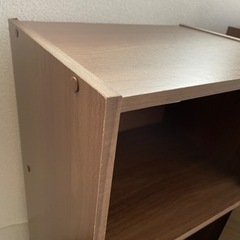 収納棚 使用期間短め ブラウンの画像