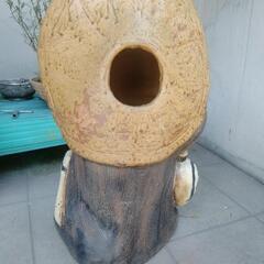 信楽焼狸庵　たぬき焼き物　陶芸　工芸品　昭和　当時物の画像
