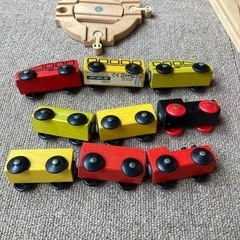 【中古】IKEA　おもちゃ 木製レールセットの画像