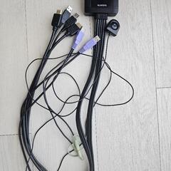 エレコム KVMスイッチ hdmi usb 切替器 スピーカー ...