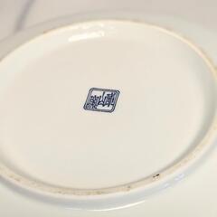 蓋物和食器　美濃焼 庫山窯 丸三段重(フタ付き3段重ね小鉢　赤絵 陶器 三段重 窯 作の画像