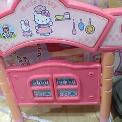 最終値下げ！中古★ハローキティ　Wシステムキッチン　の画像
