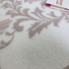 未使用保管品 ニッケ毛布 140×200cm 毛100% ベージュ×ブラウン系 NIKKE ☆ 札幌市 北区 屯田 の画像