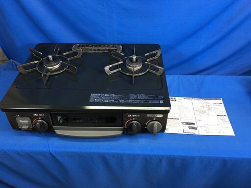 【動作保証あり】Rinnai リンナイ 2021年 KG34NBKL LP ガステーブル 幅56cm【管理KRG190】