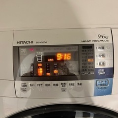 HITACHI 2013年式 ドラム式洗濯乾燥機 BD-V5600 ドラム式洗濯機の画像
