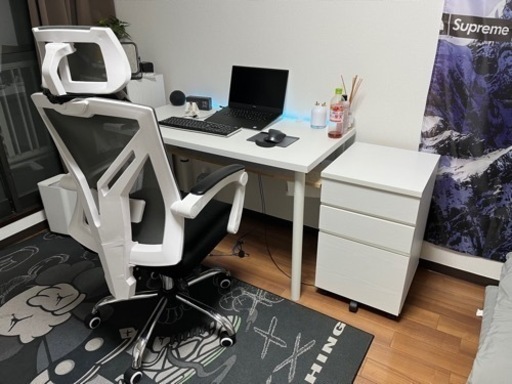 ニトリテーブルデスクワゴン引き出し収納 オフィスチェア