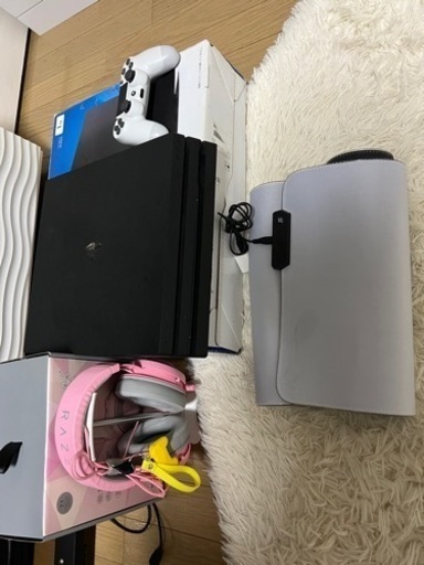 【中古品】PS4 pro コントローラー キーパッド ヘッドホンセット