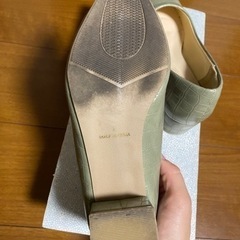 パンプス　クロコダイル風薄グリーンLサイズの画像