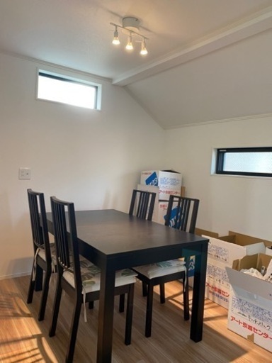 【すぐ受け取り可能な方優先】ダイニングテーブルセット　長さ調整可◎