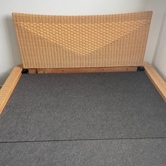 籐　ラタン　ダブルベット  フレームの画像