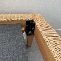 籐　ラタン　ダブルベット  フレームの画像